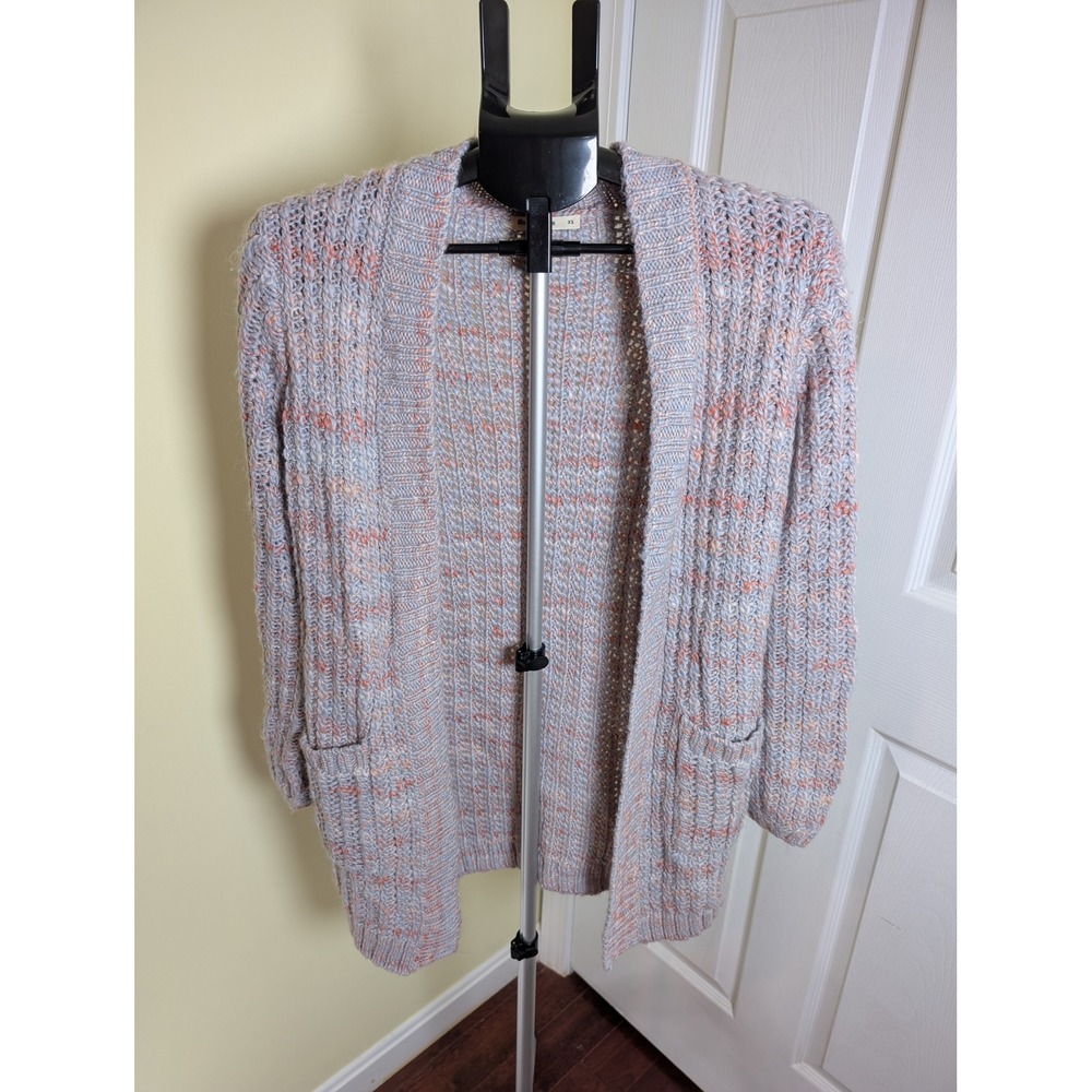 Marine Layer Ontario Cardigan Women XS Marled Chunky Wool Alpaca Open Front
